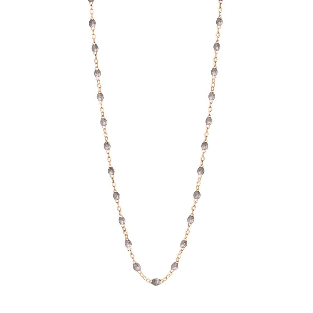 collier argent classique gigi, or rose, 50 cm
