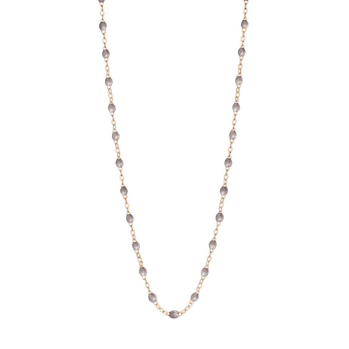 collier argent classique gigi, or rose, 50 cm
