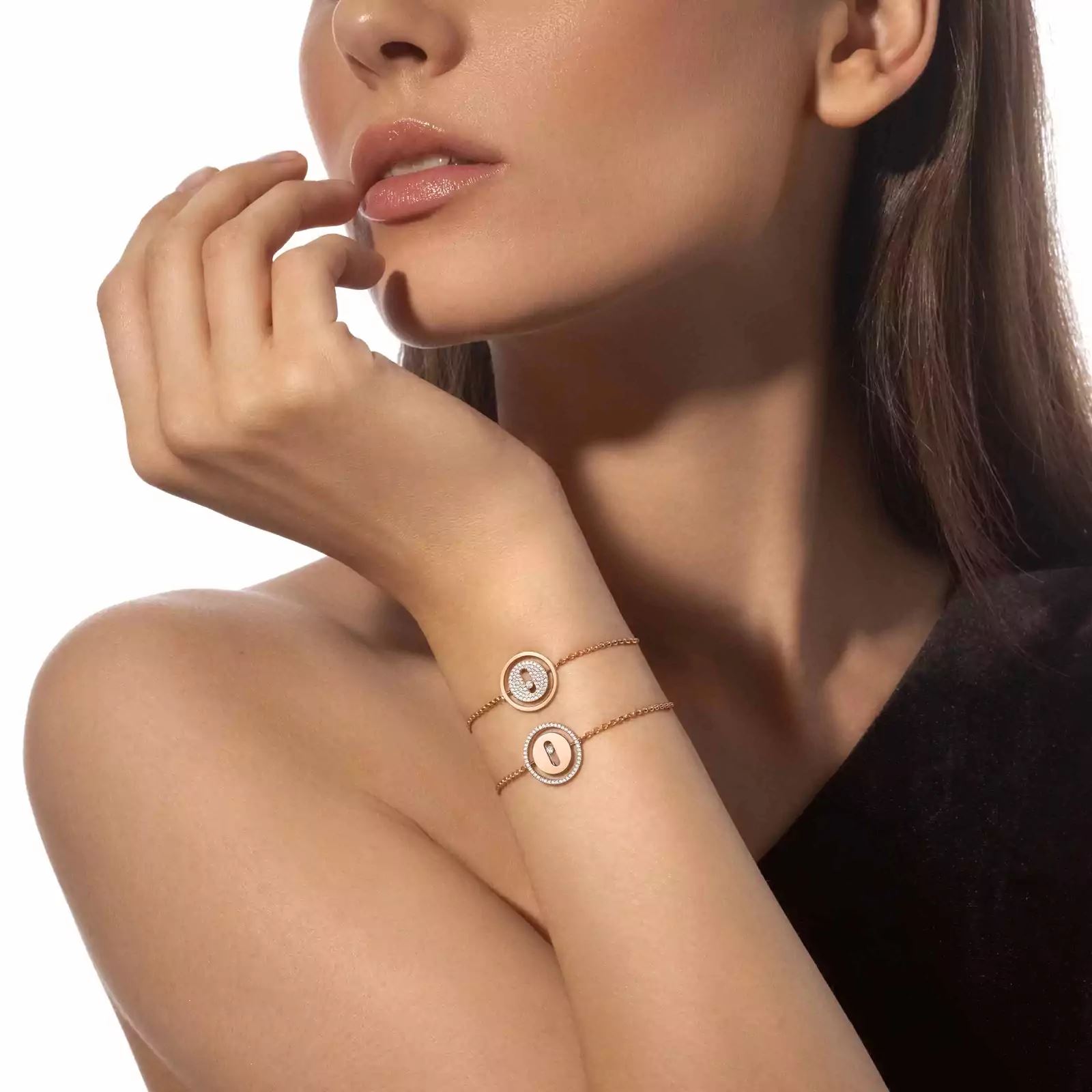 bracelet lucky move pm, or rose