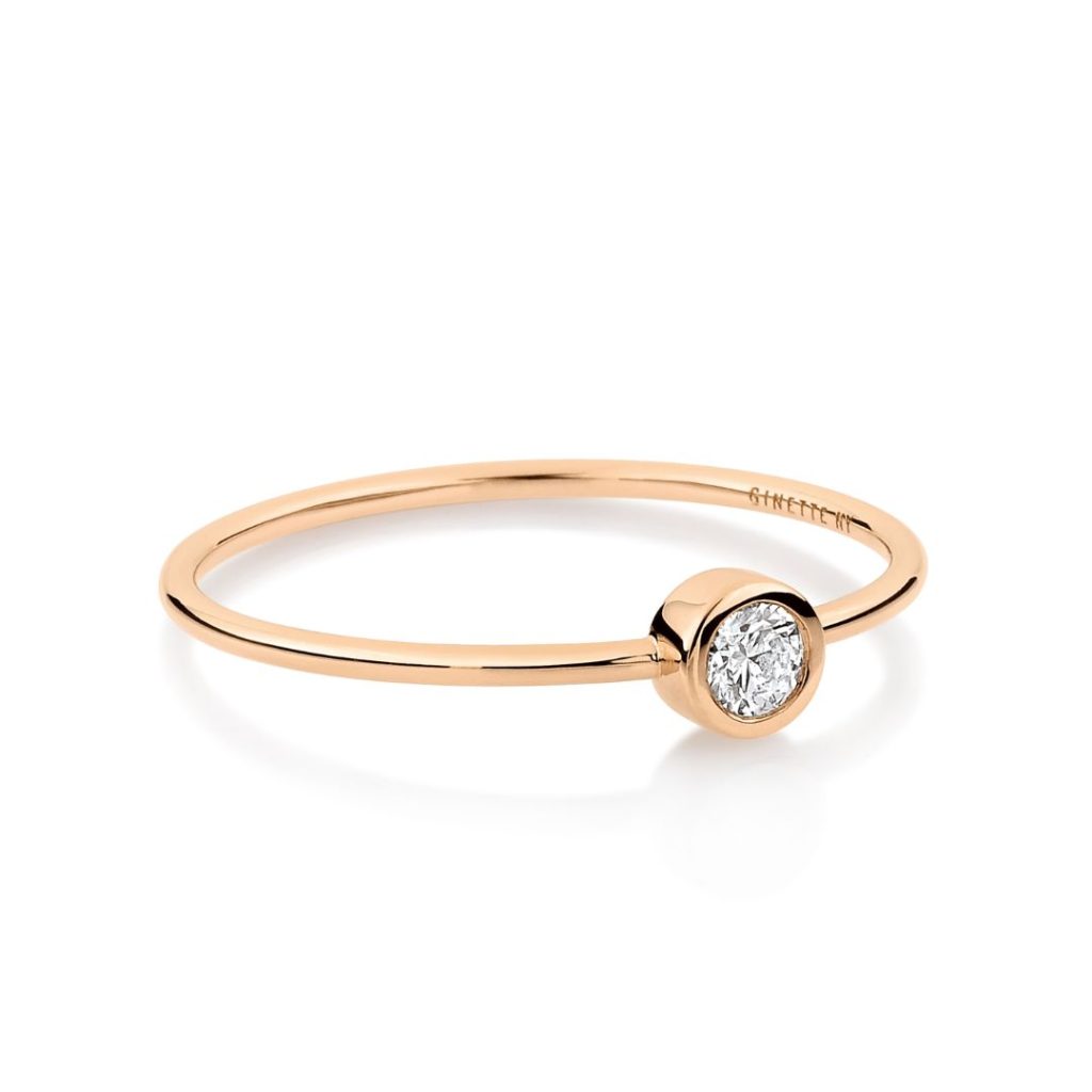 bague lonely diamond mm, or rose, t 53
