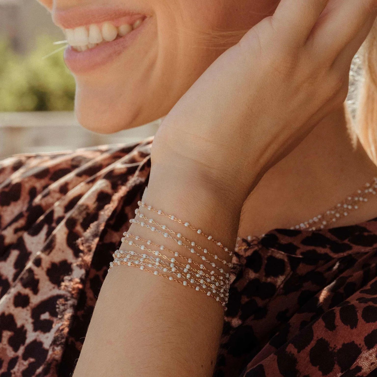 bracelet opale classique gigi, or rose, 17 cm