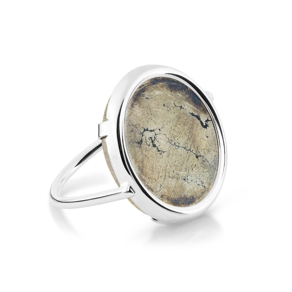 bague disc ring, pyrite, or blanc, t 57