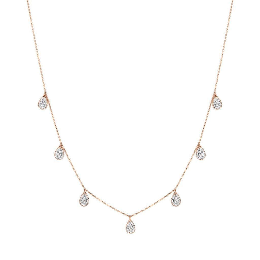 collier 7 mini diamond bliss, or rose