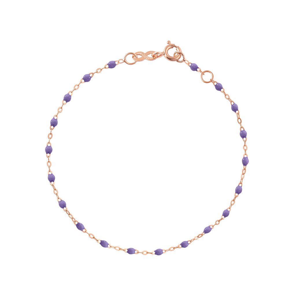 bracelet mauve classique gigi, or rose, 17 cm