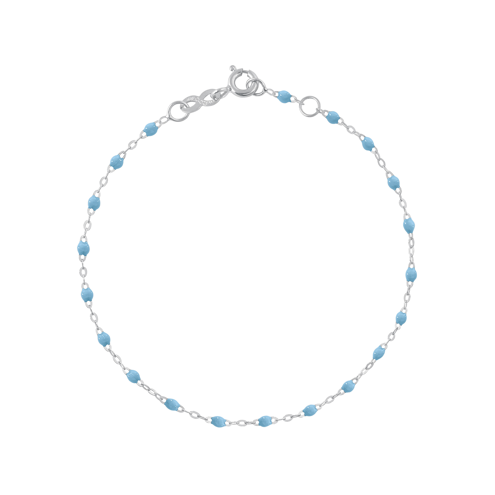 bracelet turquoise classique gigi, or blanc, 17 cm