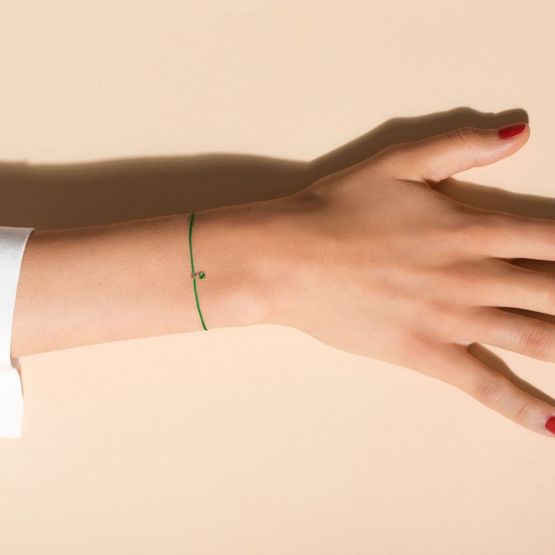 bracelet cordon bb orange, tsavorite, or jaune
