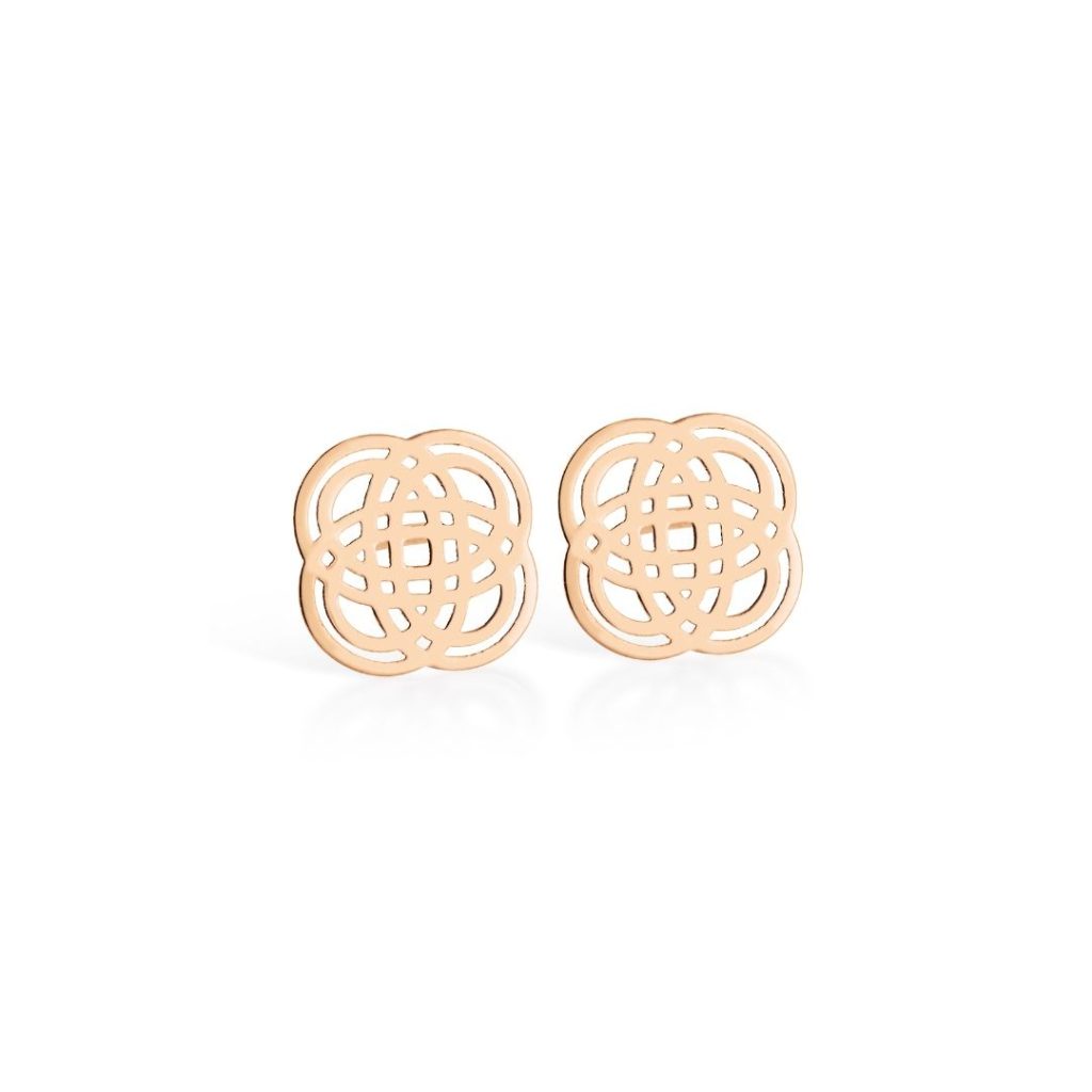 boucles d'oreilles purity, or rose