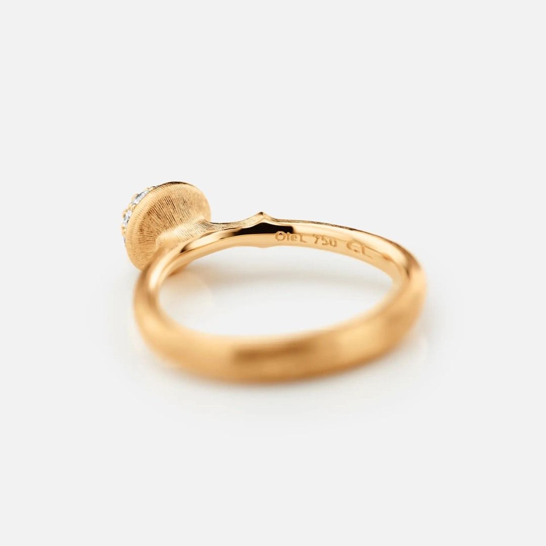 bague lotus 0, diamants, or jaune, t 54