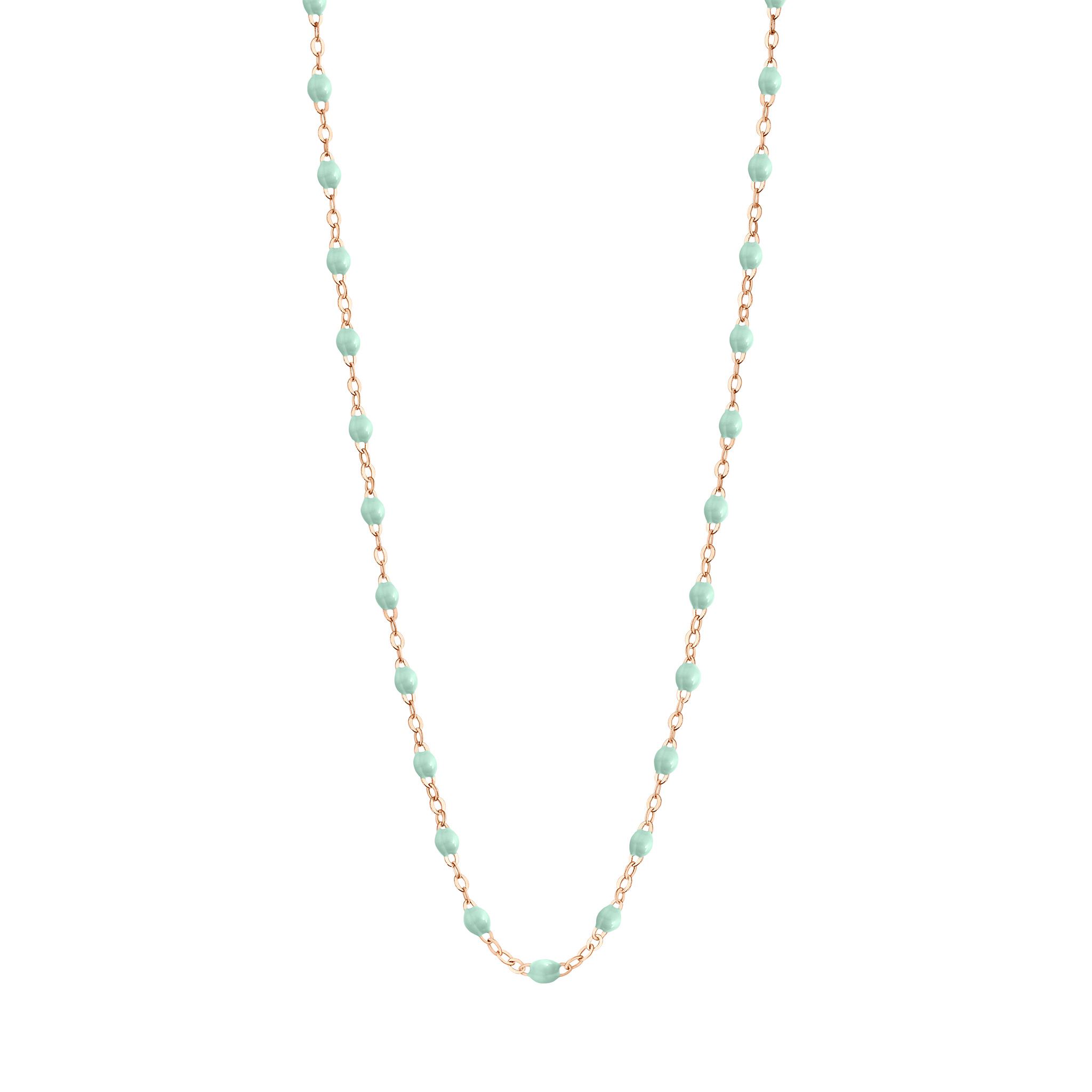 collier jade classique gigi, or rose, 42 cm