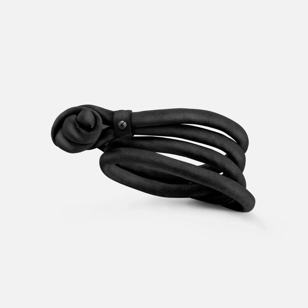 bracelet sweet drops, cordon soie noire