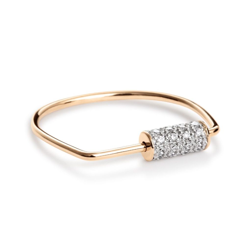 bague mini straw diamond, or rose, t 52