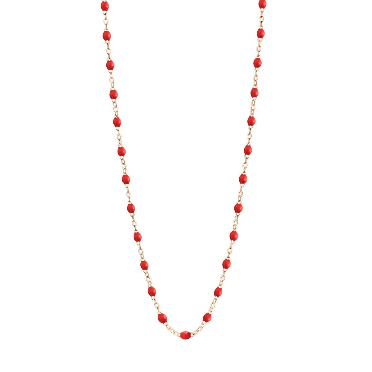 collier coquelicot classique gigi, or rose, 42 cm