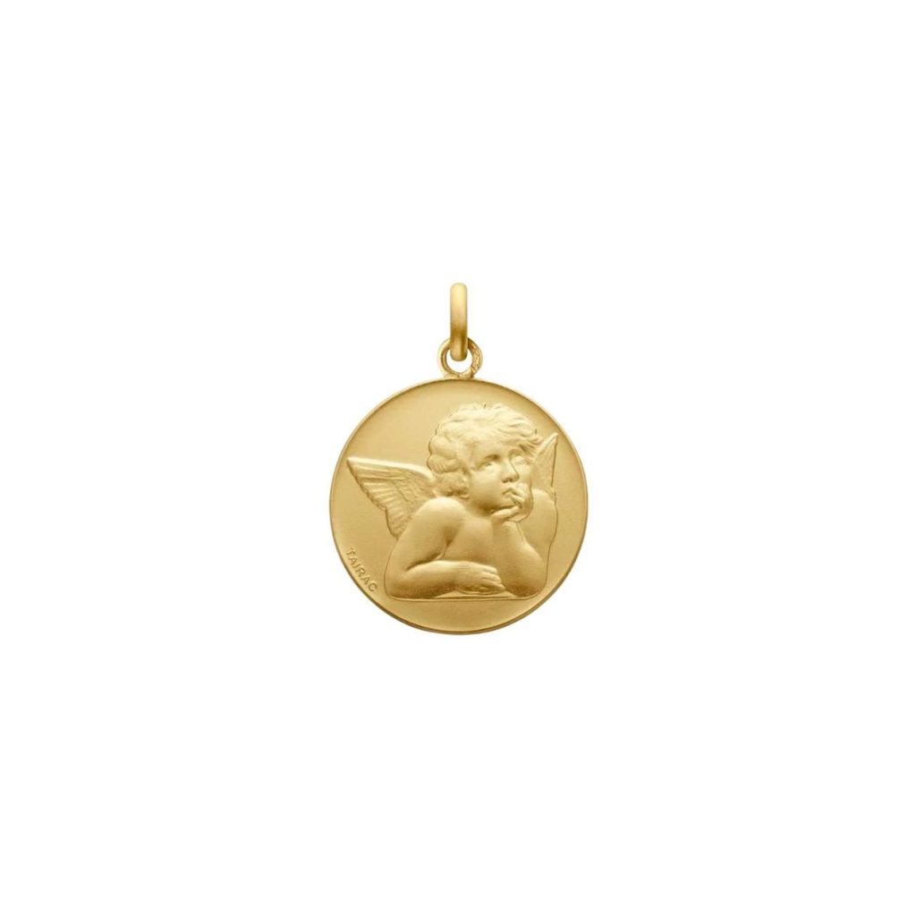 médaille ange de raphaël, or jaune