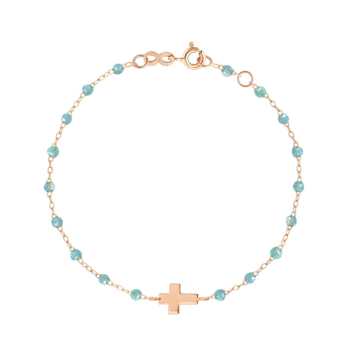 bracelet ice croix, or rose, 19cm