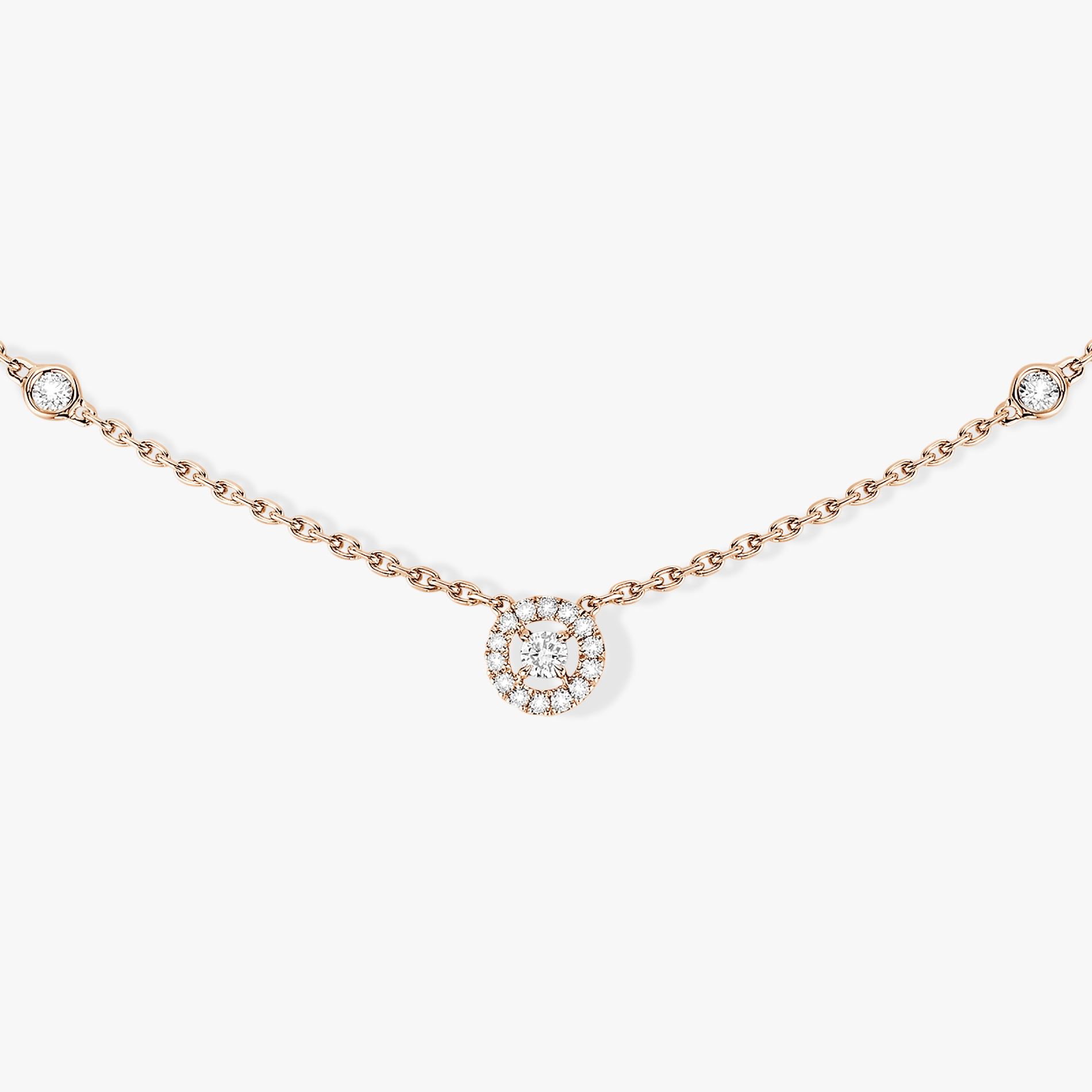 collier joy, diamant, or rose