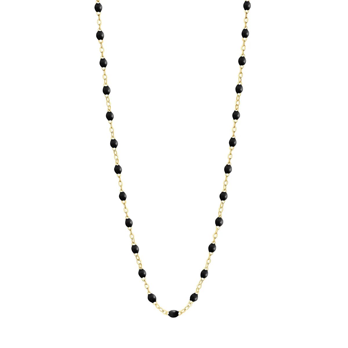 collier noir classique gigi, or jaune, 50 cm