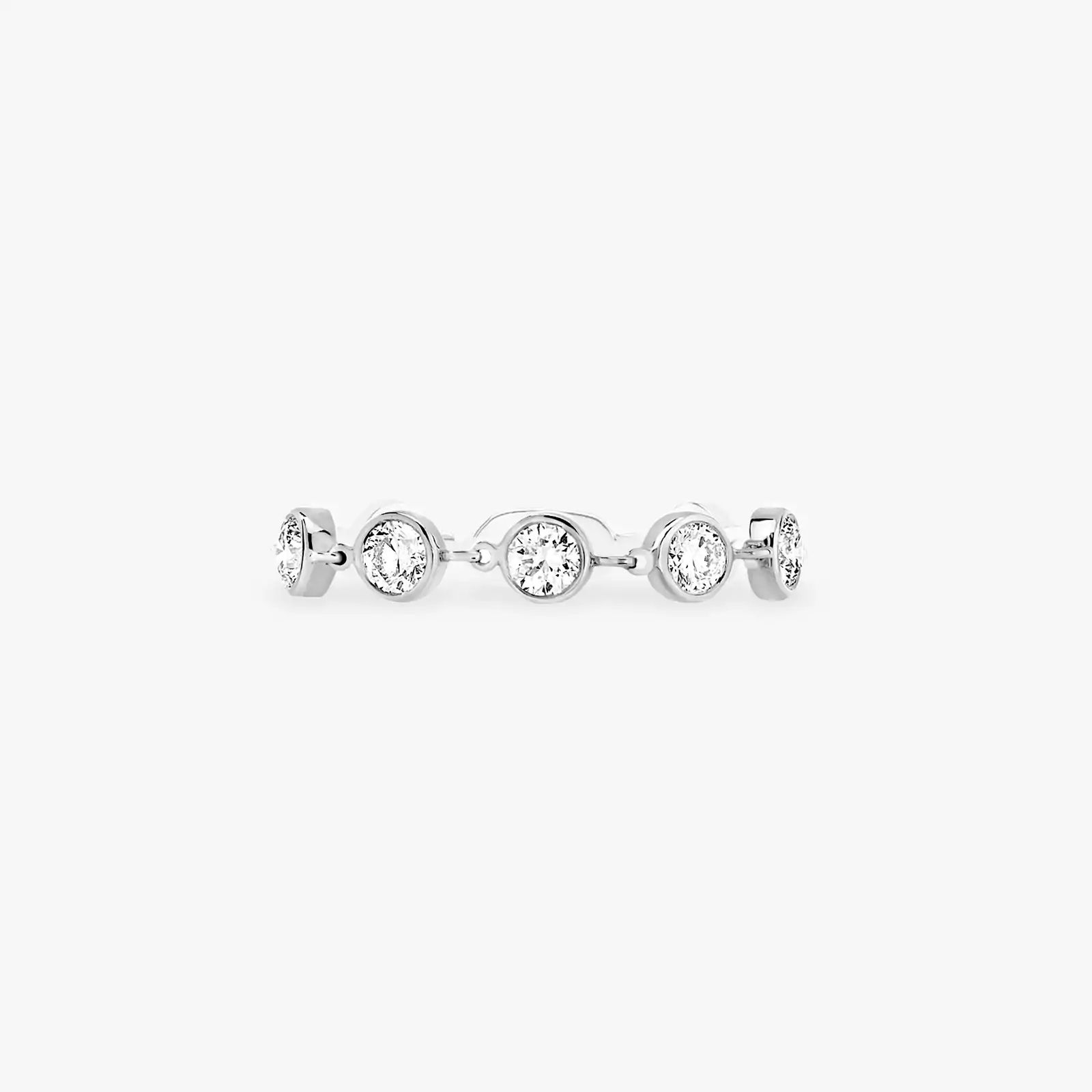 bague d vibes pm, or blanc, t 54