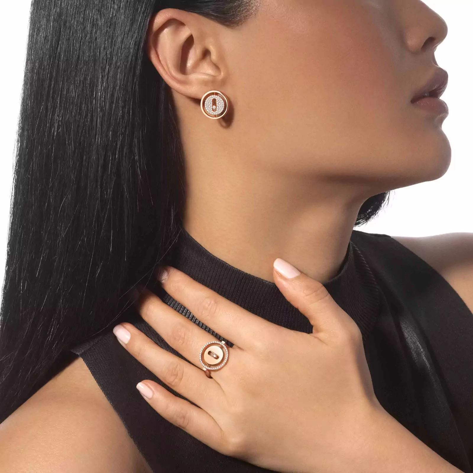 bague lucky move pm, or rose, t 56