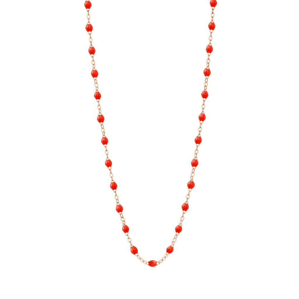 collier corail classique gigi, or rose, 45 cm