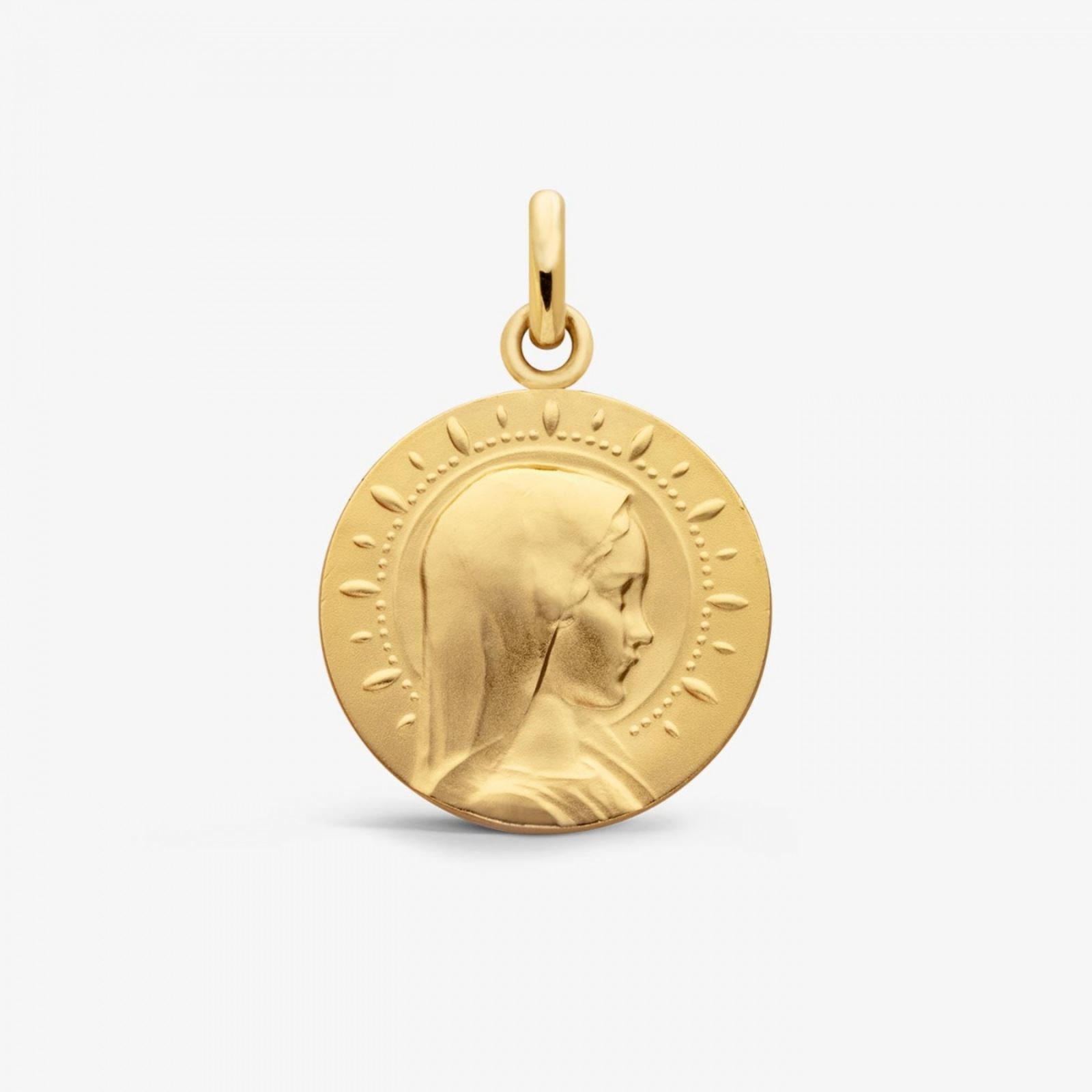 médaille baptême vierge jeune Étoilée, or jaune