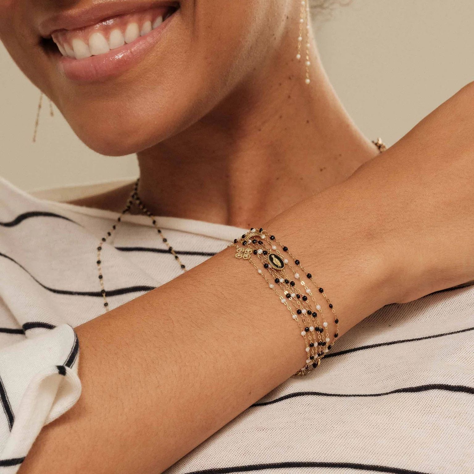 bracelet opale classique gigi, or jaune, 19 cm.