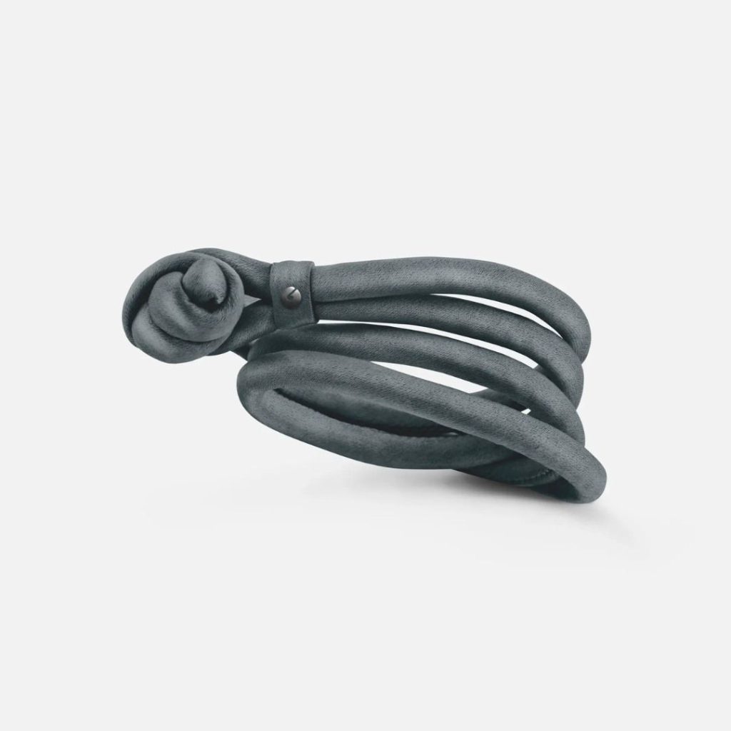 bracelet sweet drops, cordon soie grise