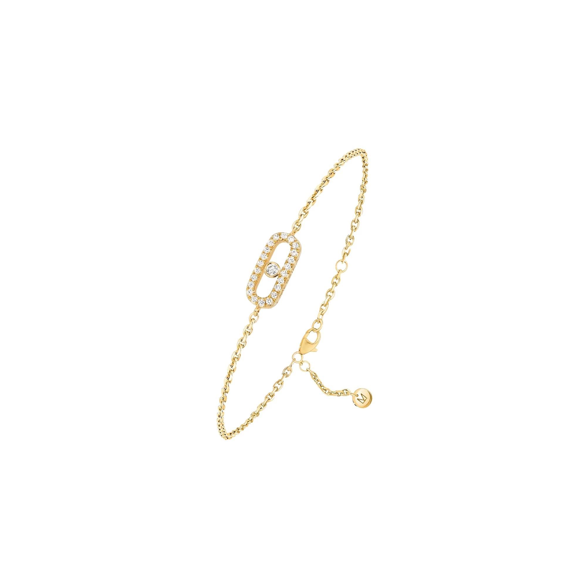 bracelet move uno pavé, or jaune