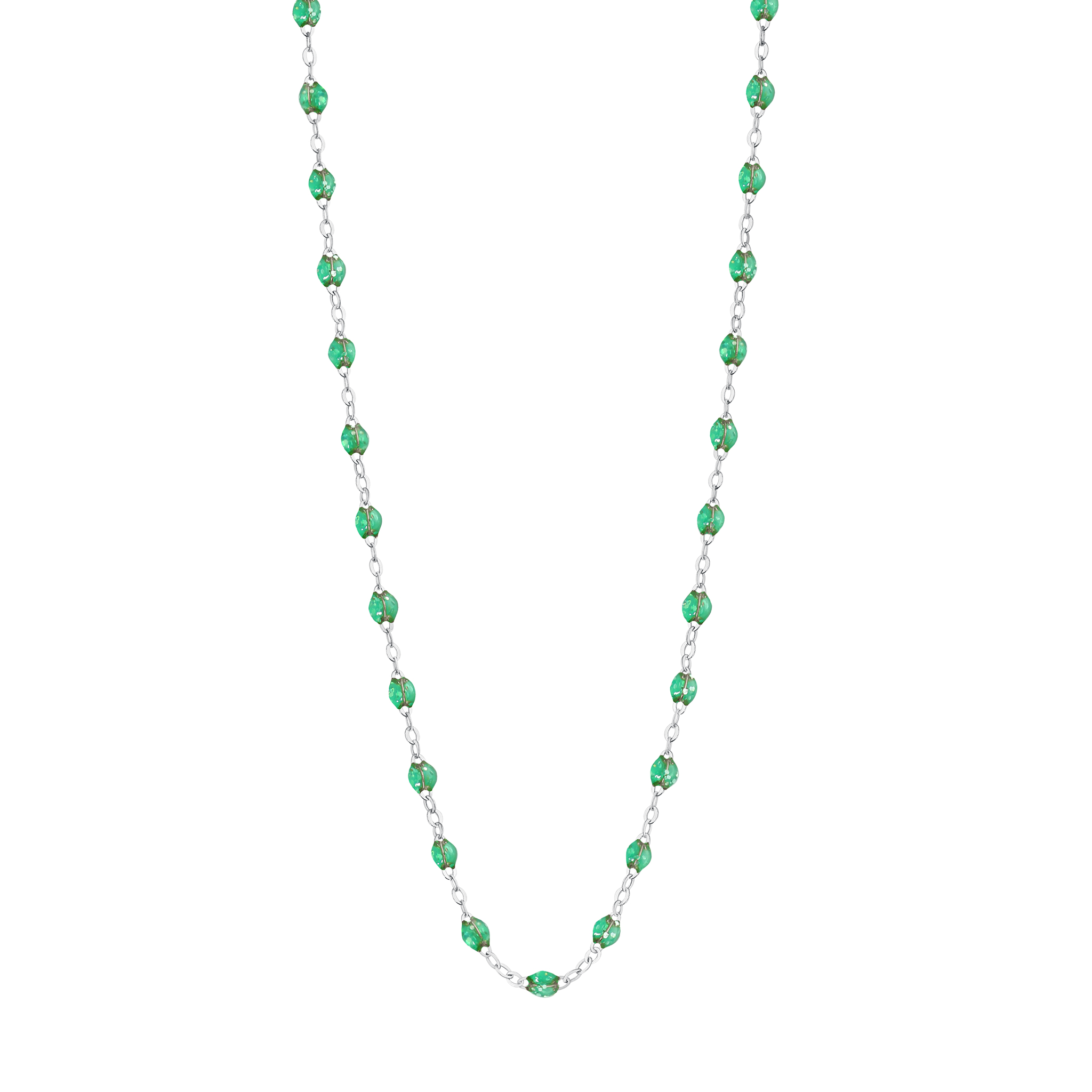 collier menthe classique gigi, or blanc, 42 cm