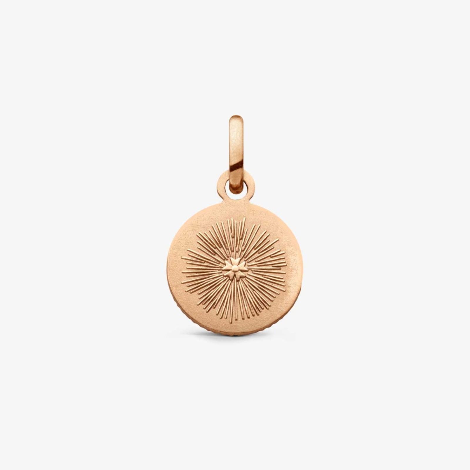 pendentif cœur rose poudré, or rose