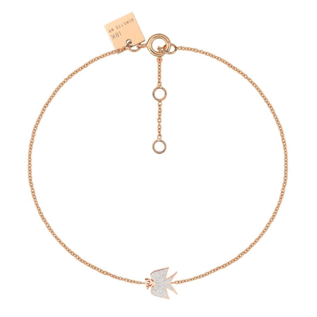 bracelet georgia, diamants, or rose