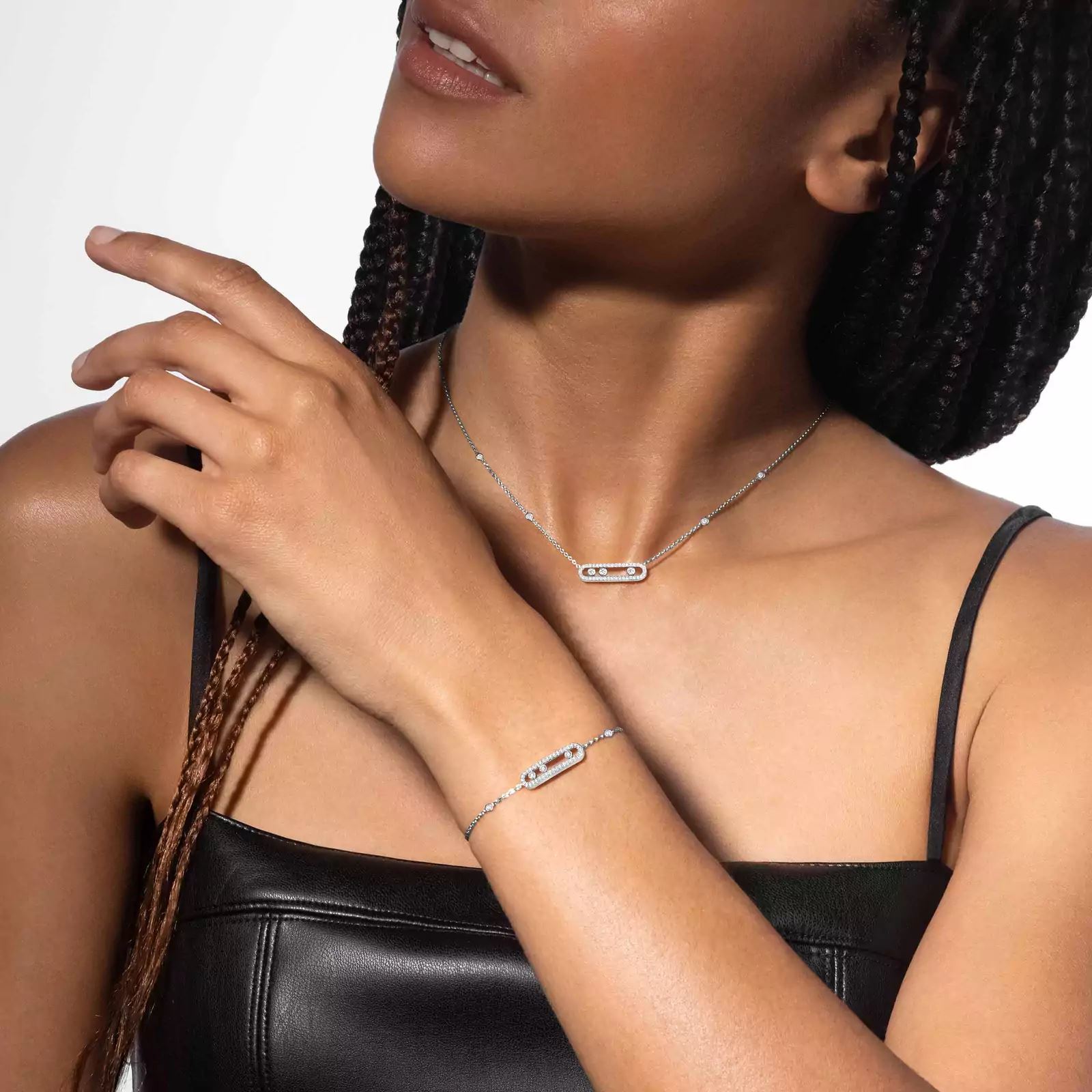 bracelet baby move pavé, or blanc
