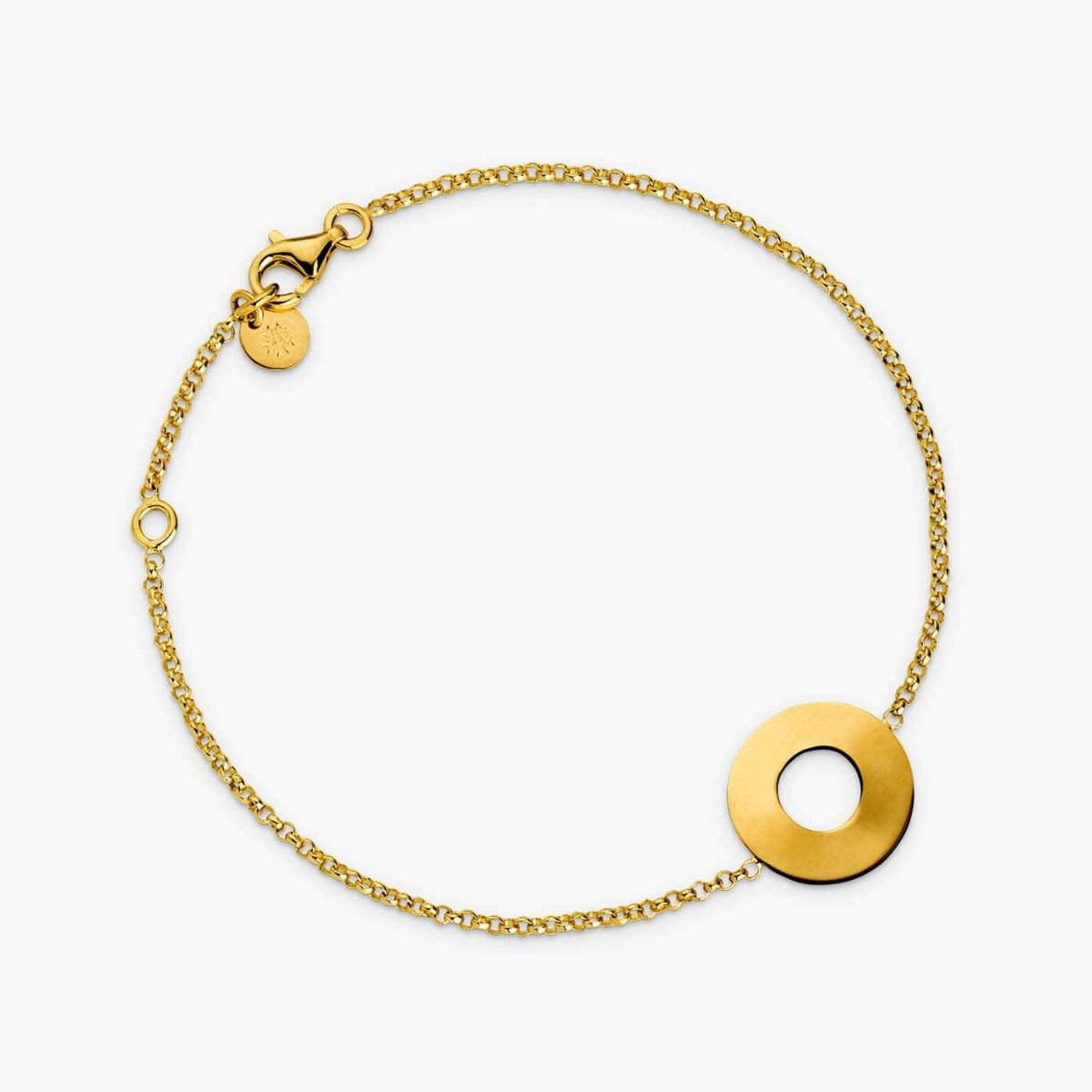 gourmette bébé pastille jaseron, or jaune