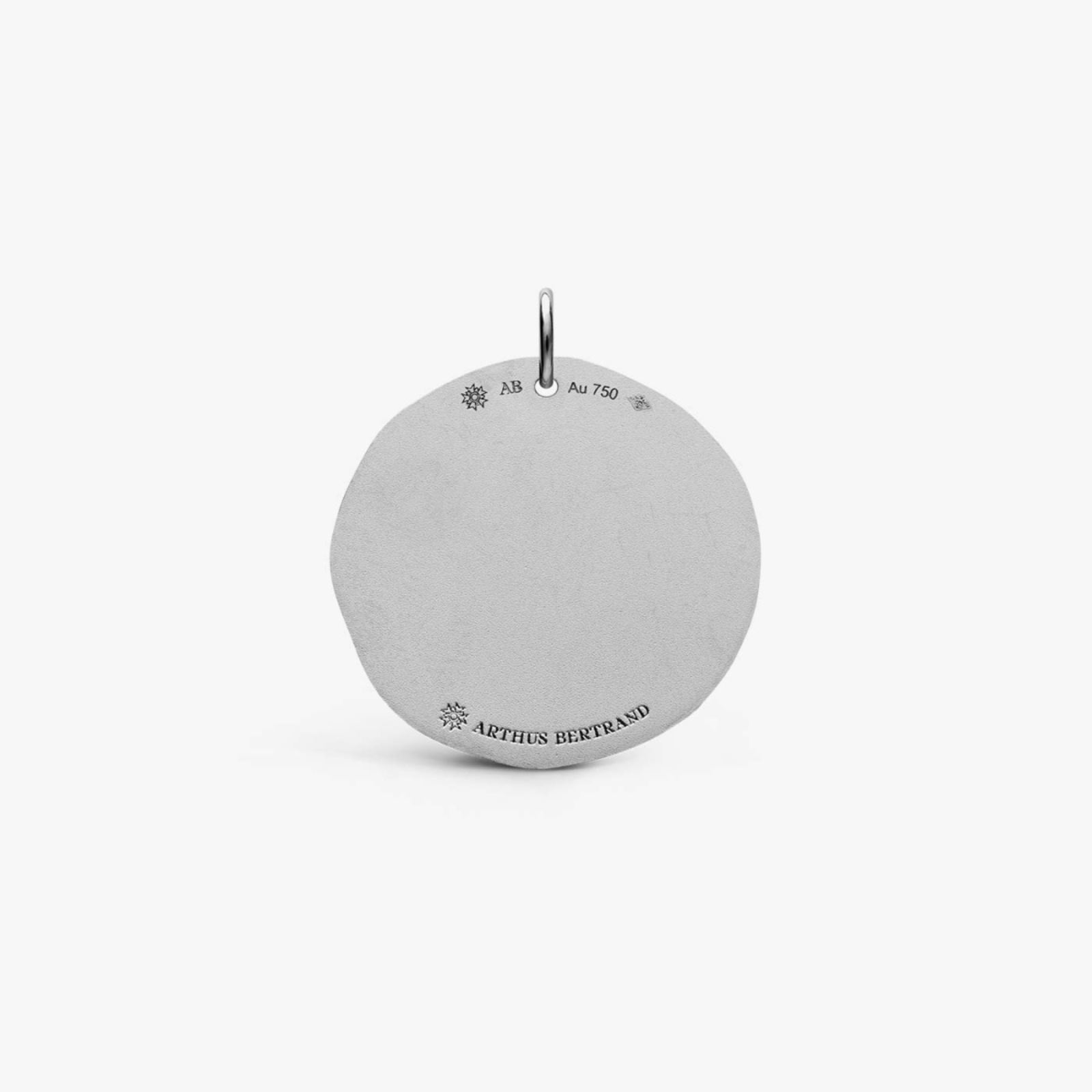 médaille la boussole, or blanc