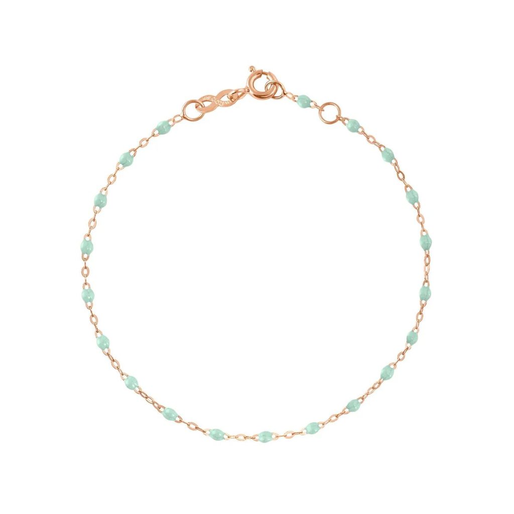 bracelet jade classique gigi, or rose, 19 cm