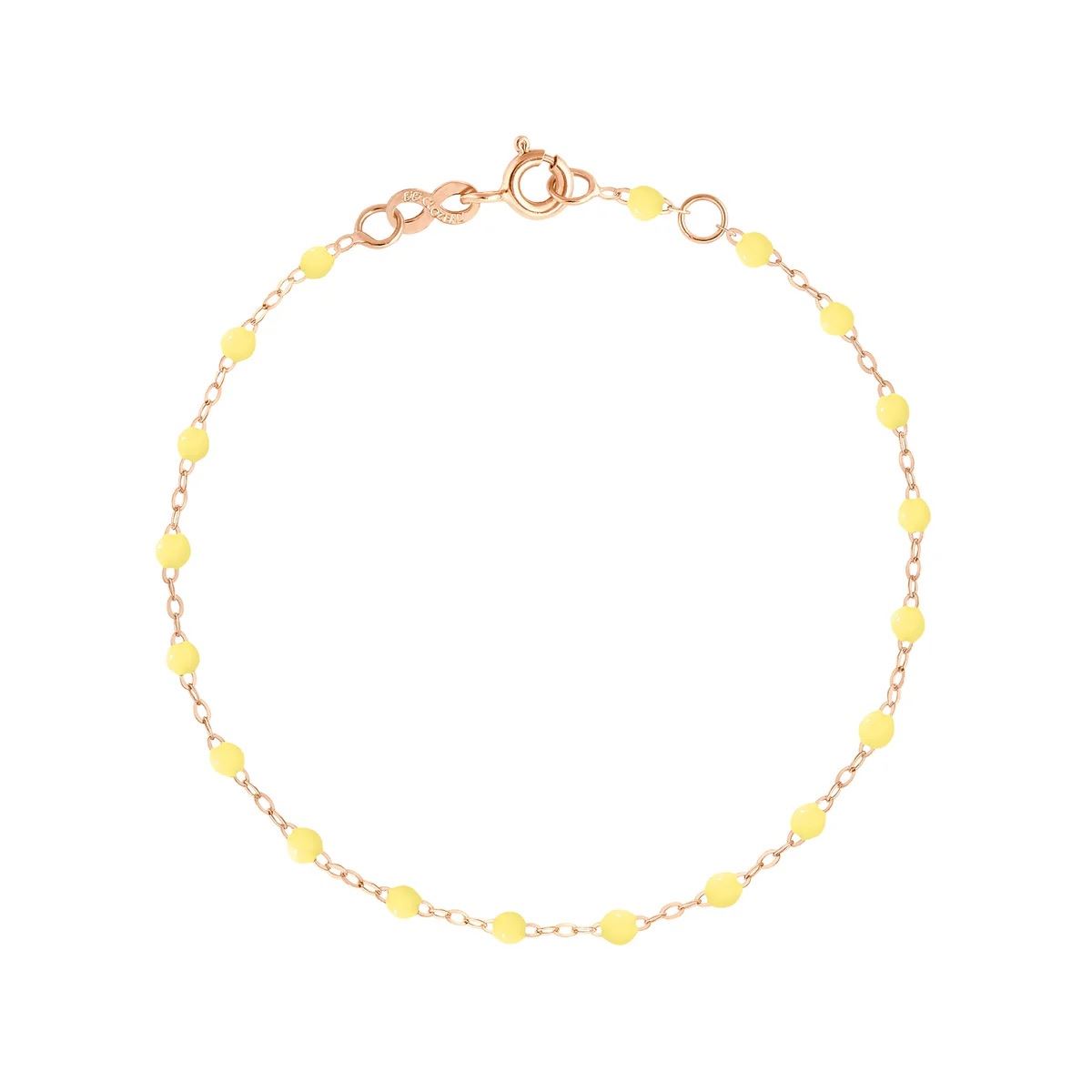 bracelet mimosa classique gigi, or rose, 17 cm.