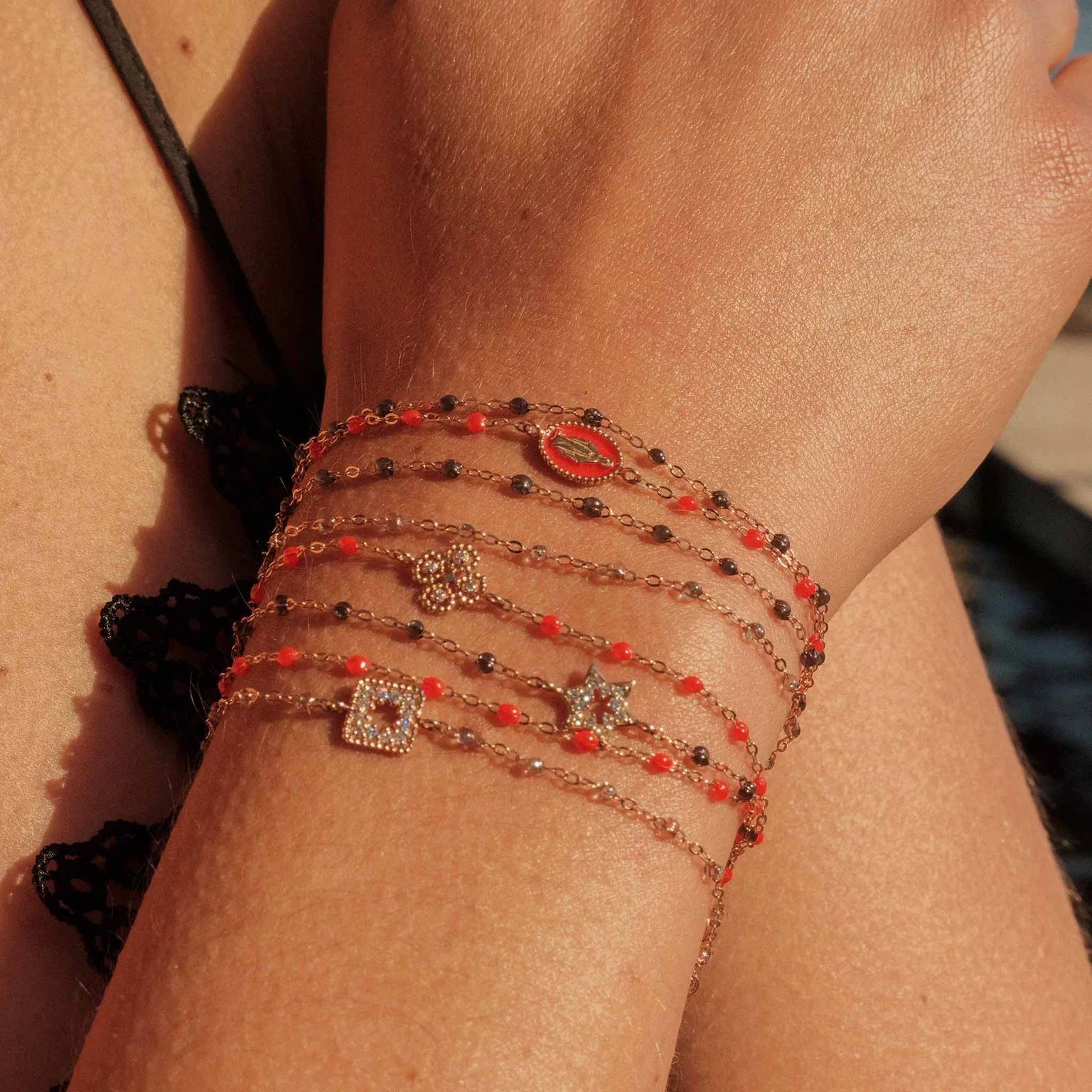 bracelet sparkle classique gigi, or rose, 15 cm