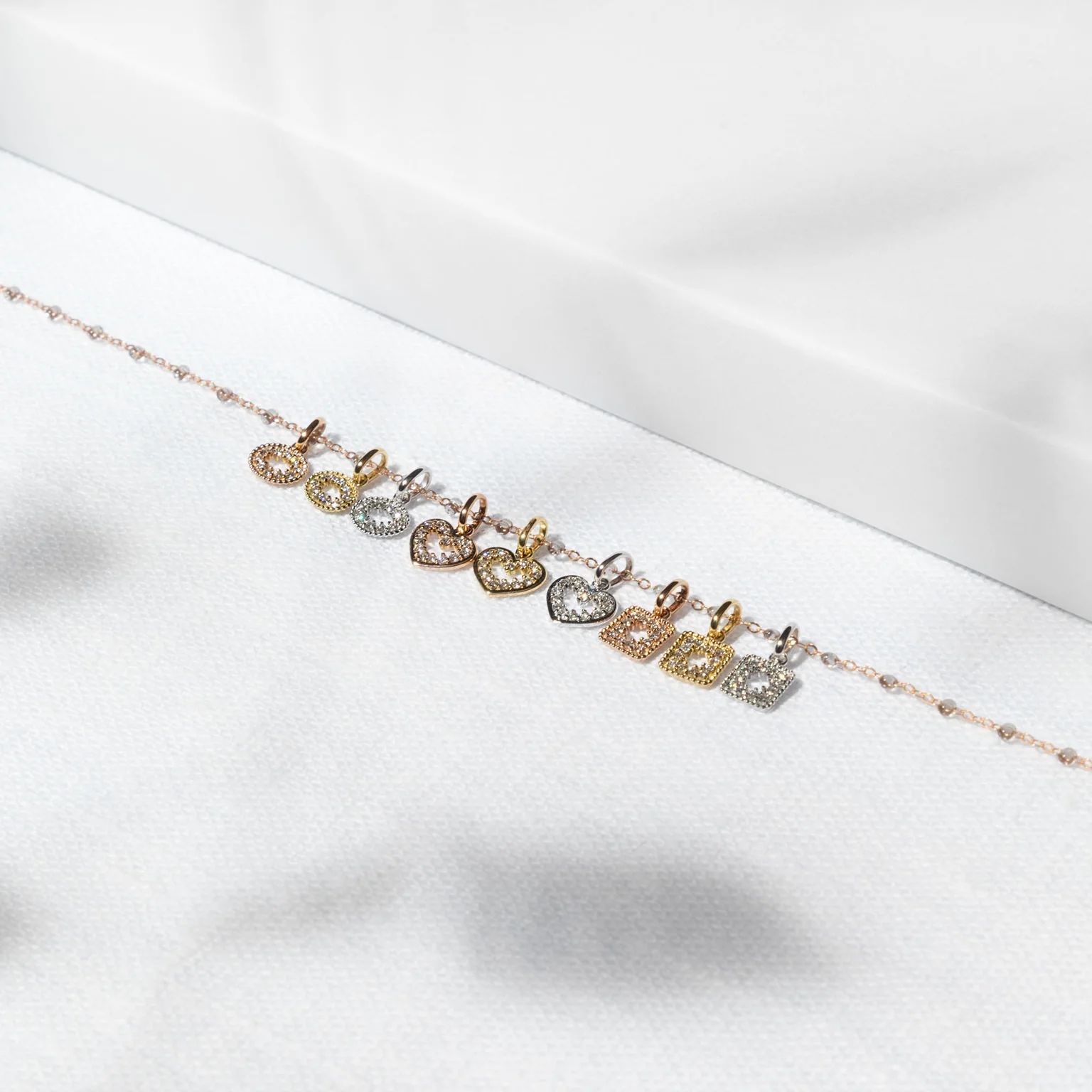 pendentif trésor, diamants, or rose