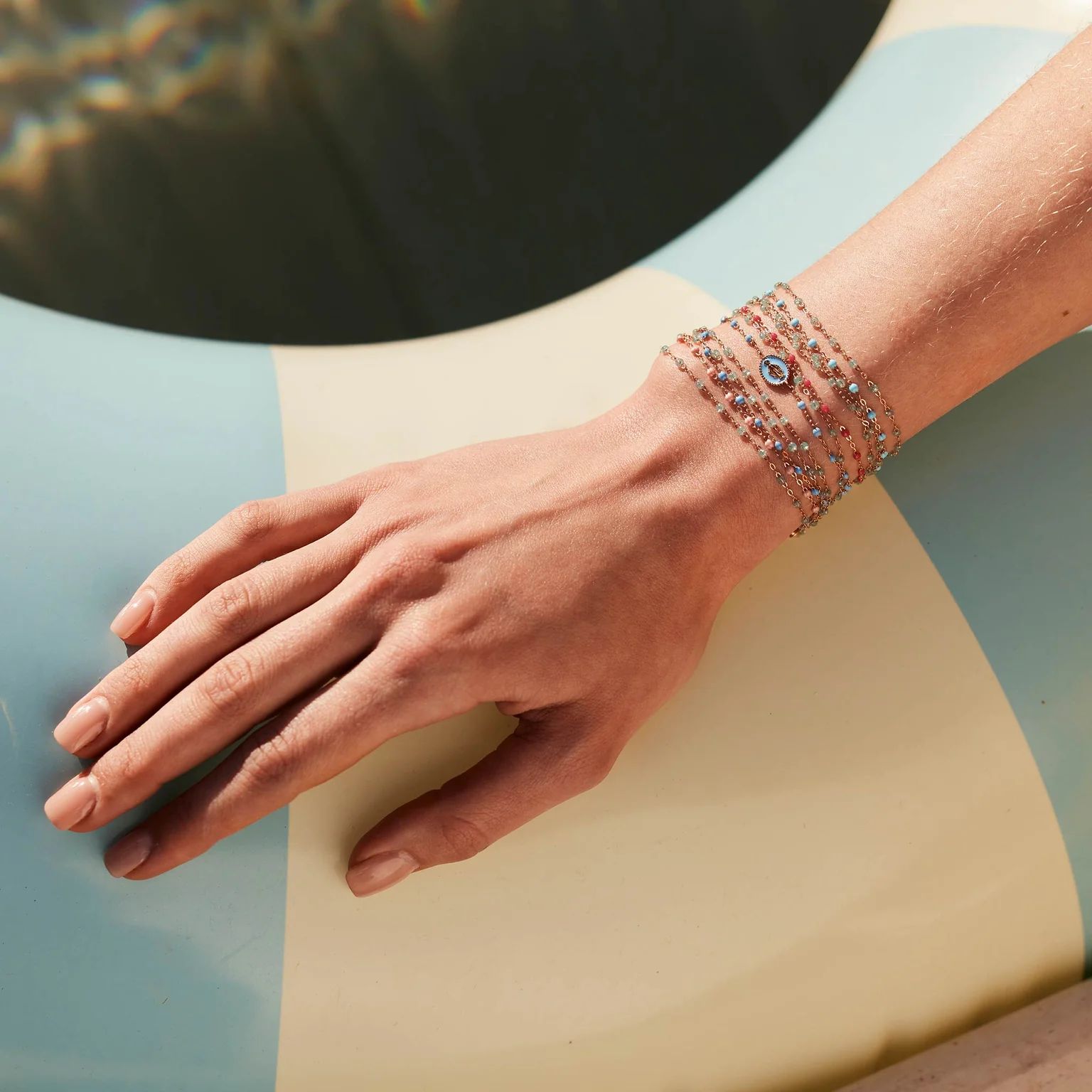 bracelet aqua classique gigi, or rose, 17 cm