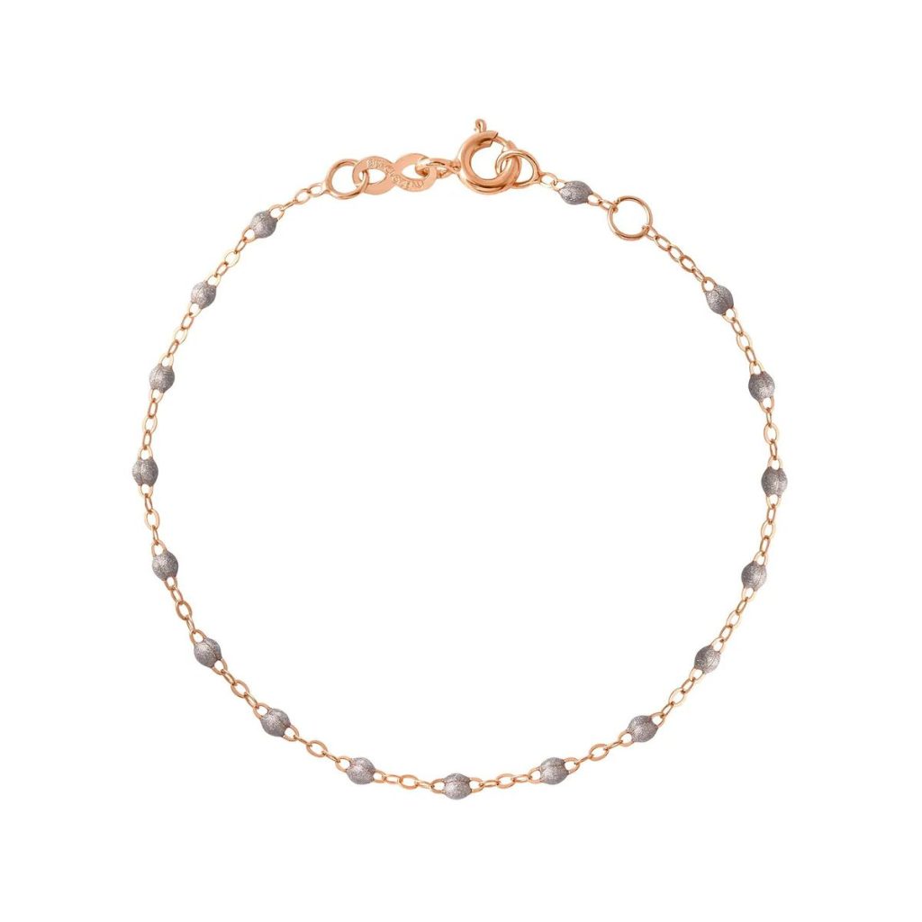 bracelet argent classique gigi, or rose, 19 cm