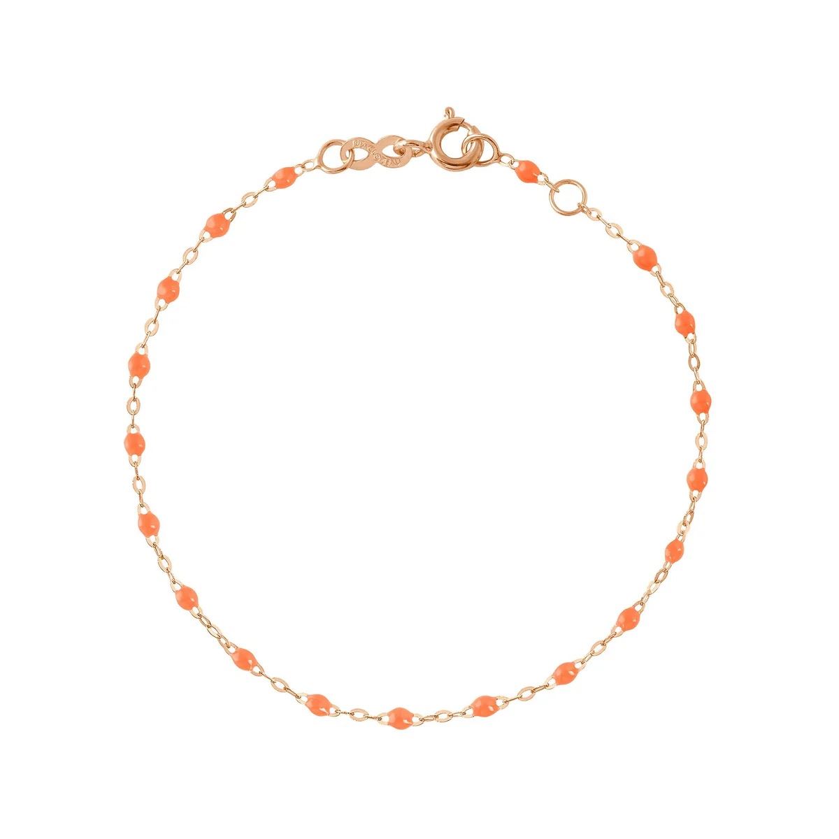 bracelet orange fluo classique gigi, or rose, 19 cm