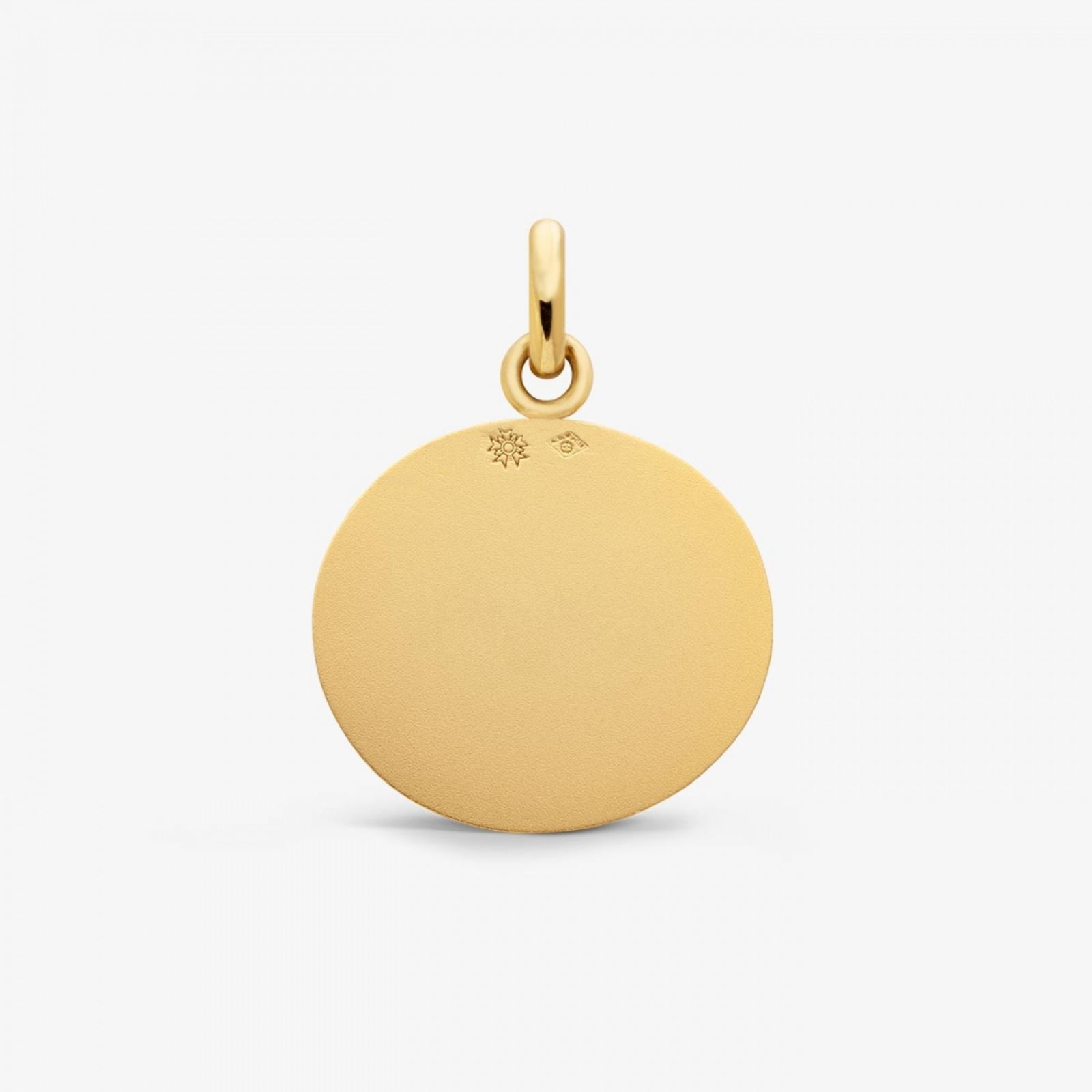 médaille baptême vierge jeune Étoilée, or jaune