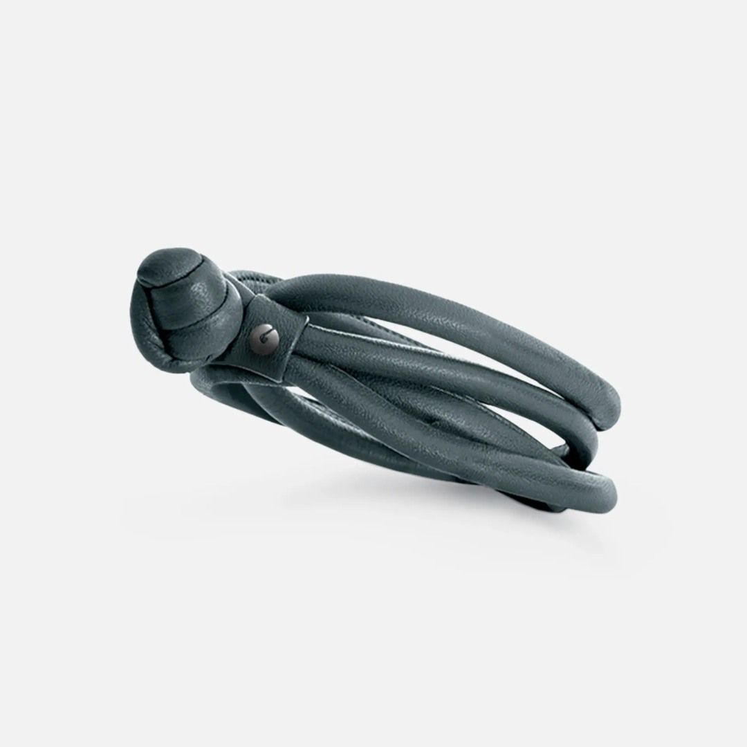 bracelet design, cordon cuir gris
