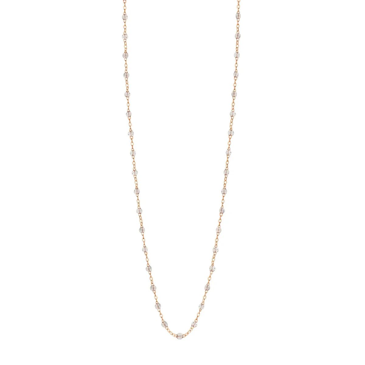 sautoir sparkle classique gigi, or rose, 60 cm