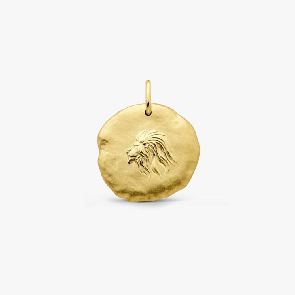 médaille astro lion, or jaune