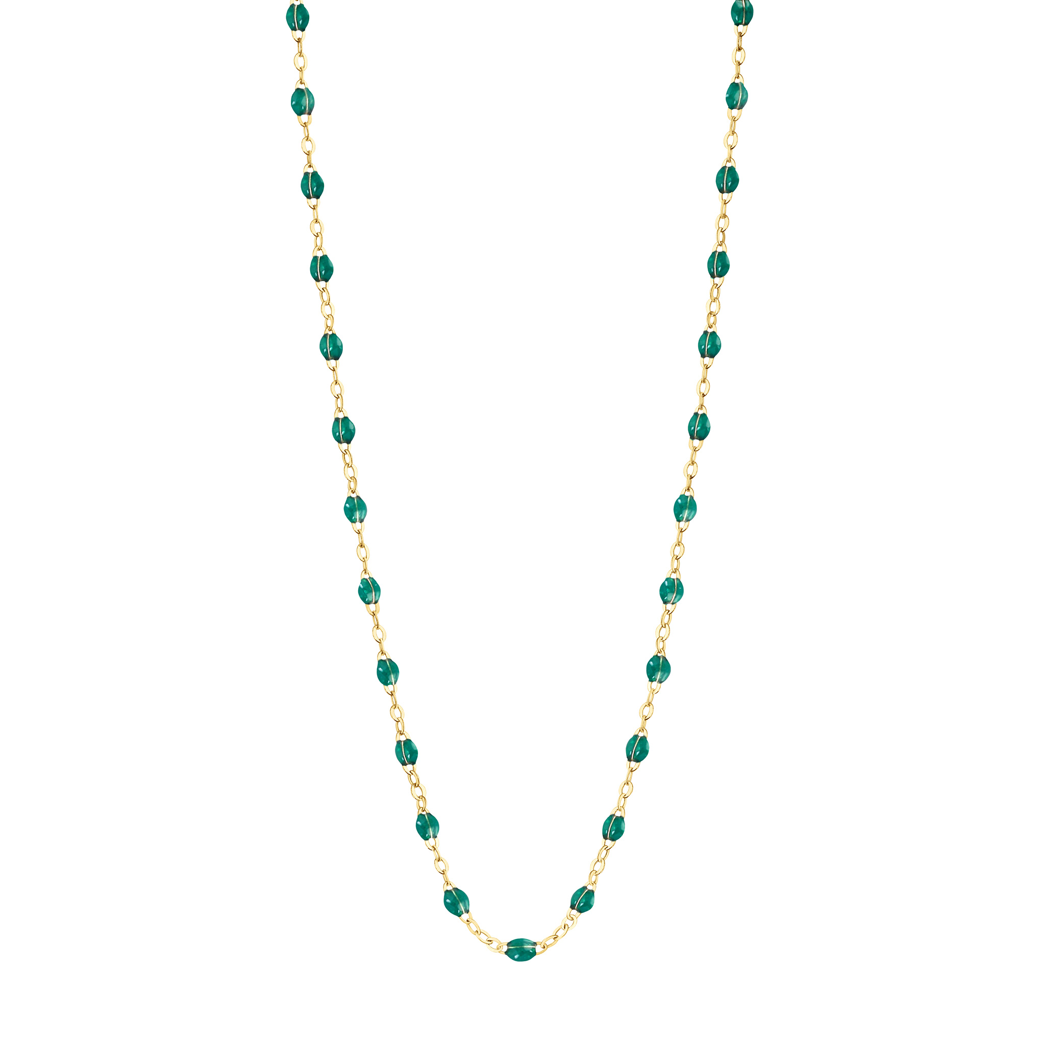 collier émeraude classique gigi, or jaune, 50 cm