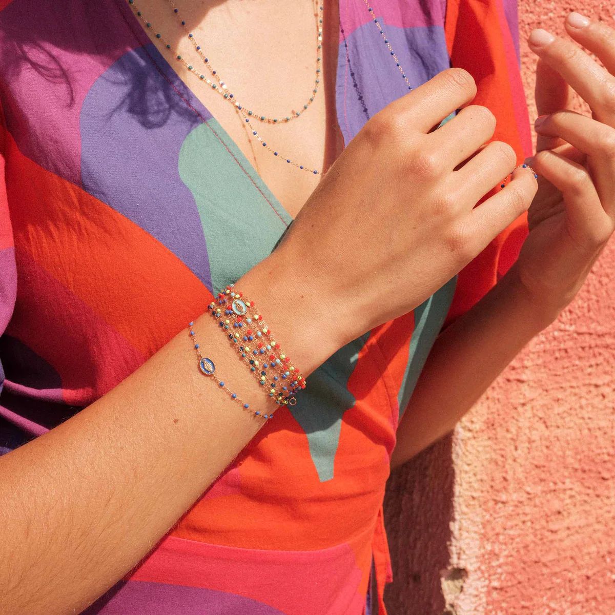 bracelet ciel classique gigi, or rose, 17 cm