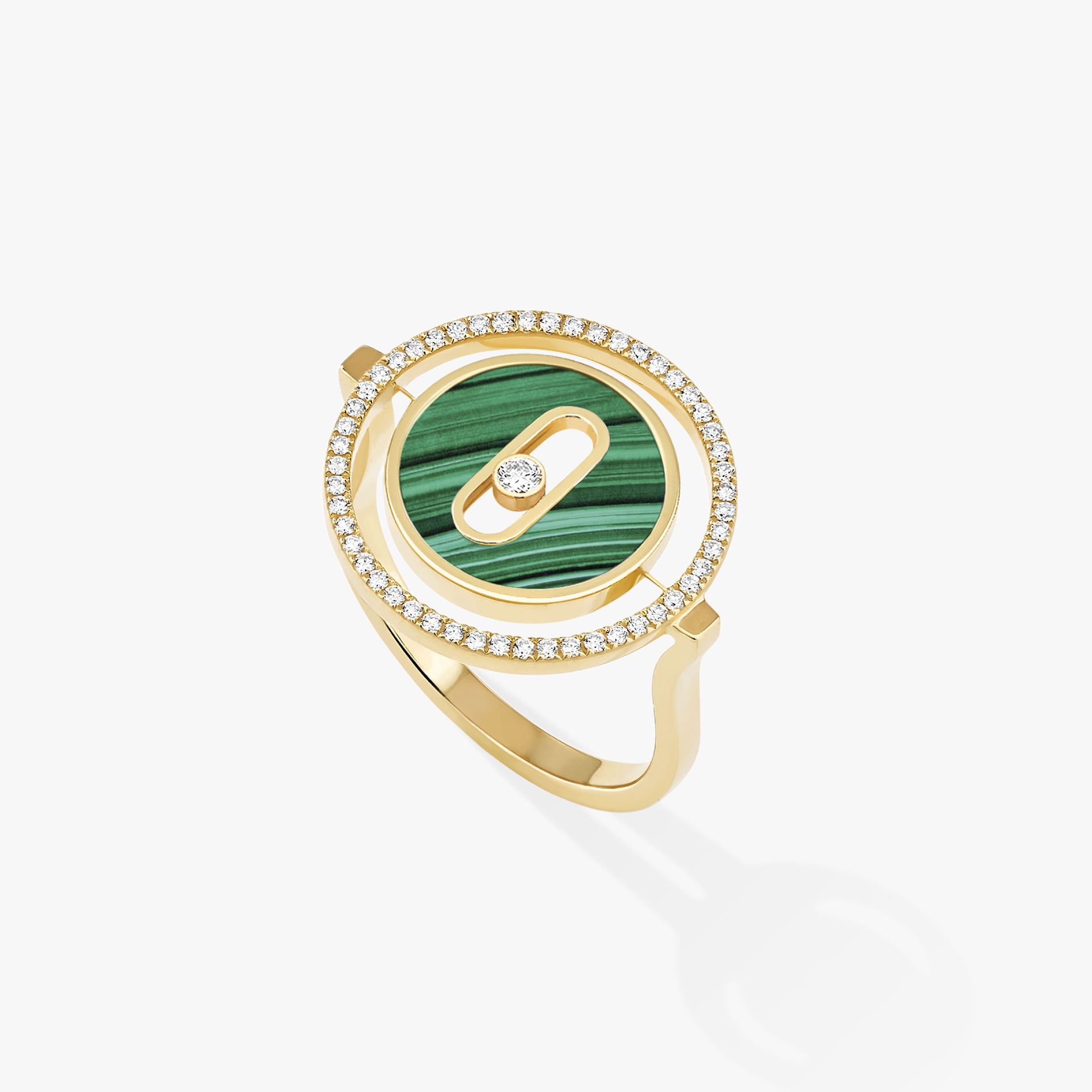 bague lucky move pm malachite, or jaune