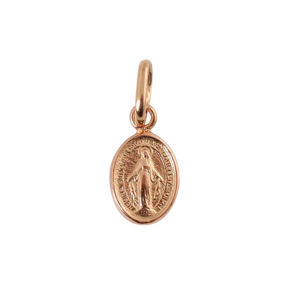 pendentif petite madone, or rose