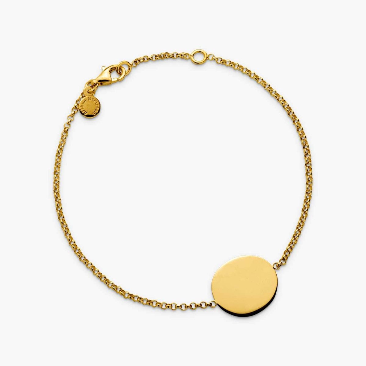 gourmette bébé galet, or jaune