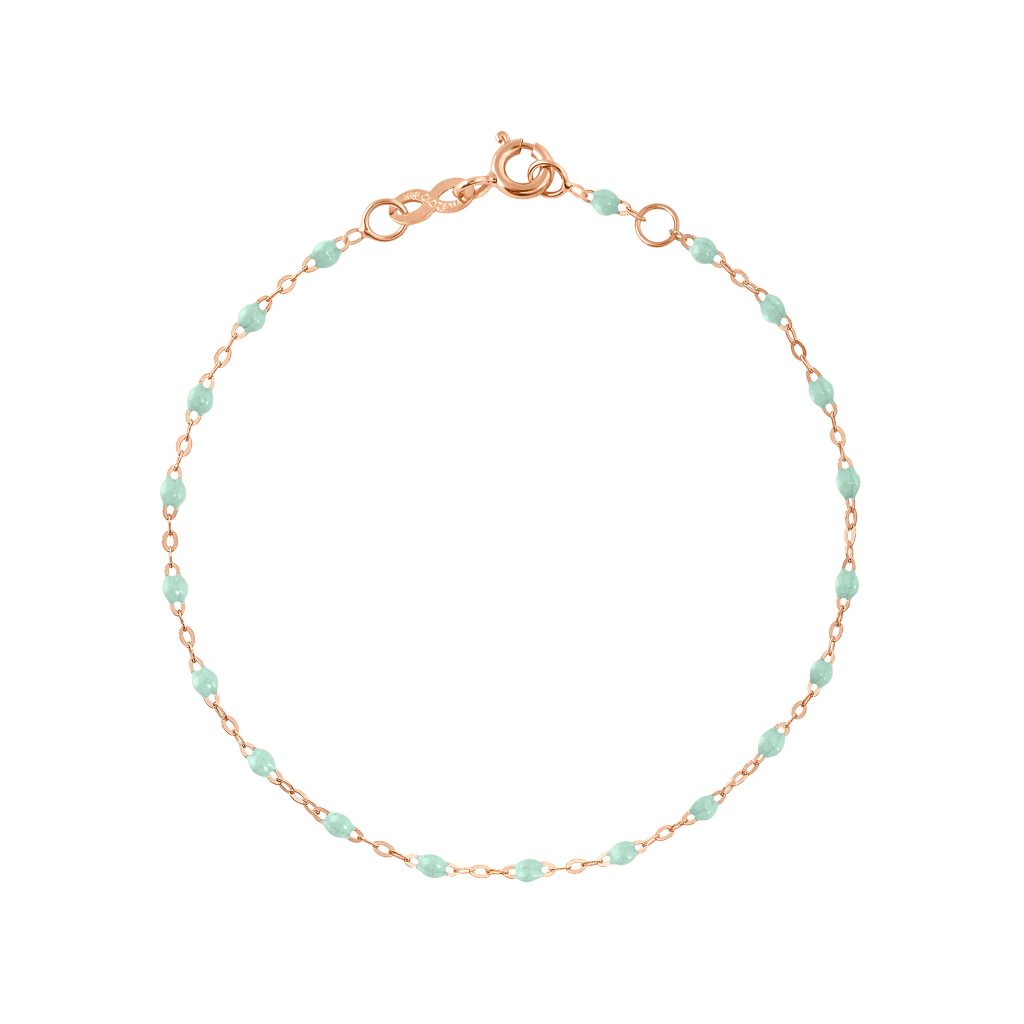 bracelet bébé jade classique gigi, or rose, 13 cm